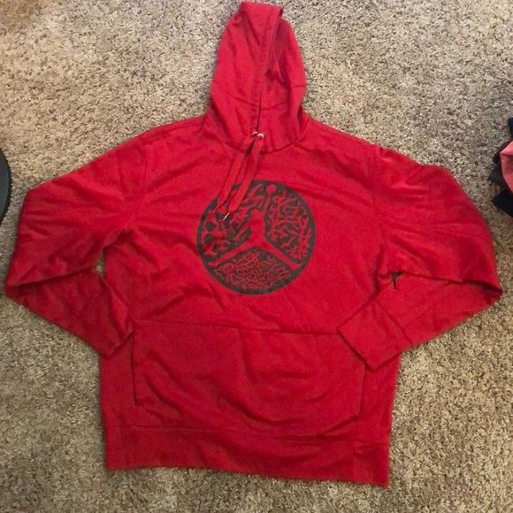 red jordan hoodie mens